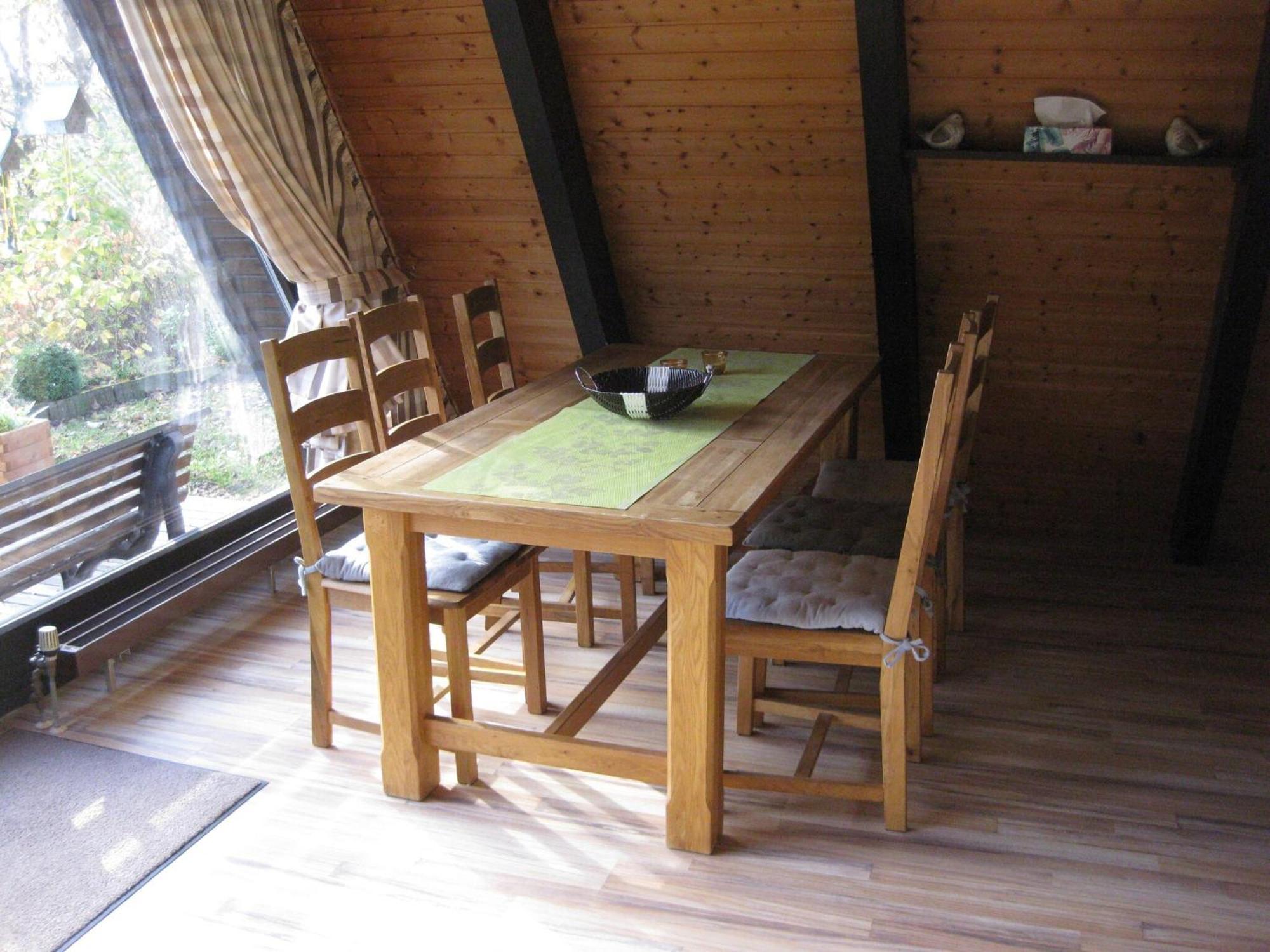 Wooden Bungalow With A Terrace, In A Wooded Area Villa Ronshausen Buitenkant foto