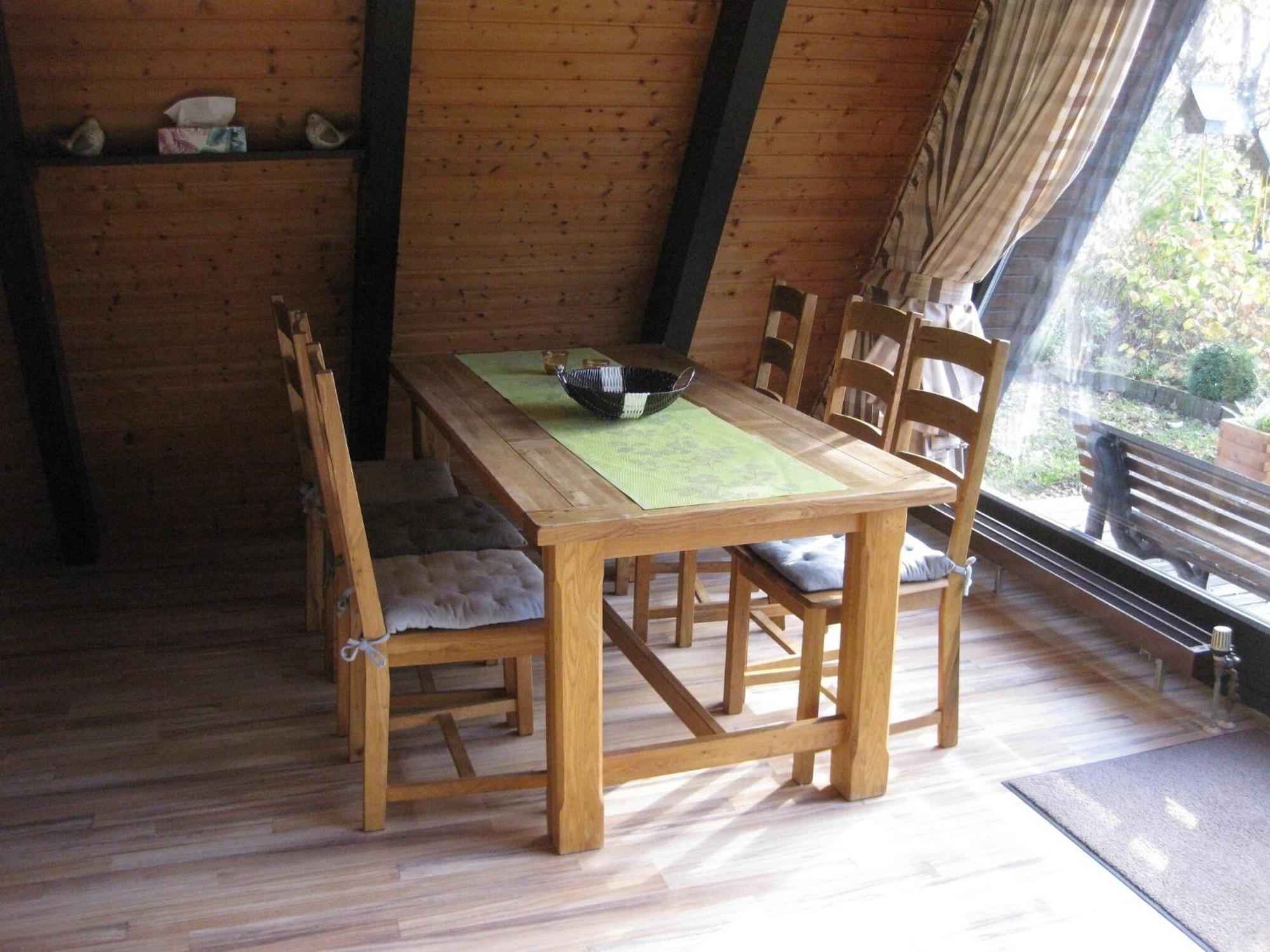 Wooden Bungalow With A Terrace, In A Wooded Area Villa Ronshausen Buitenkant foto