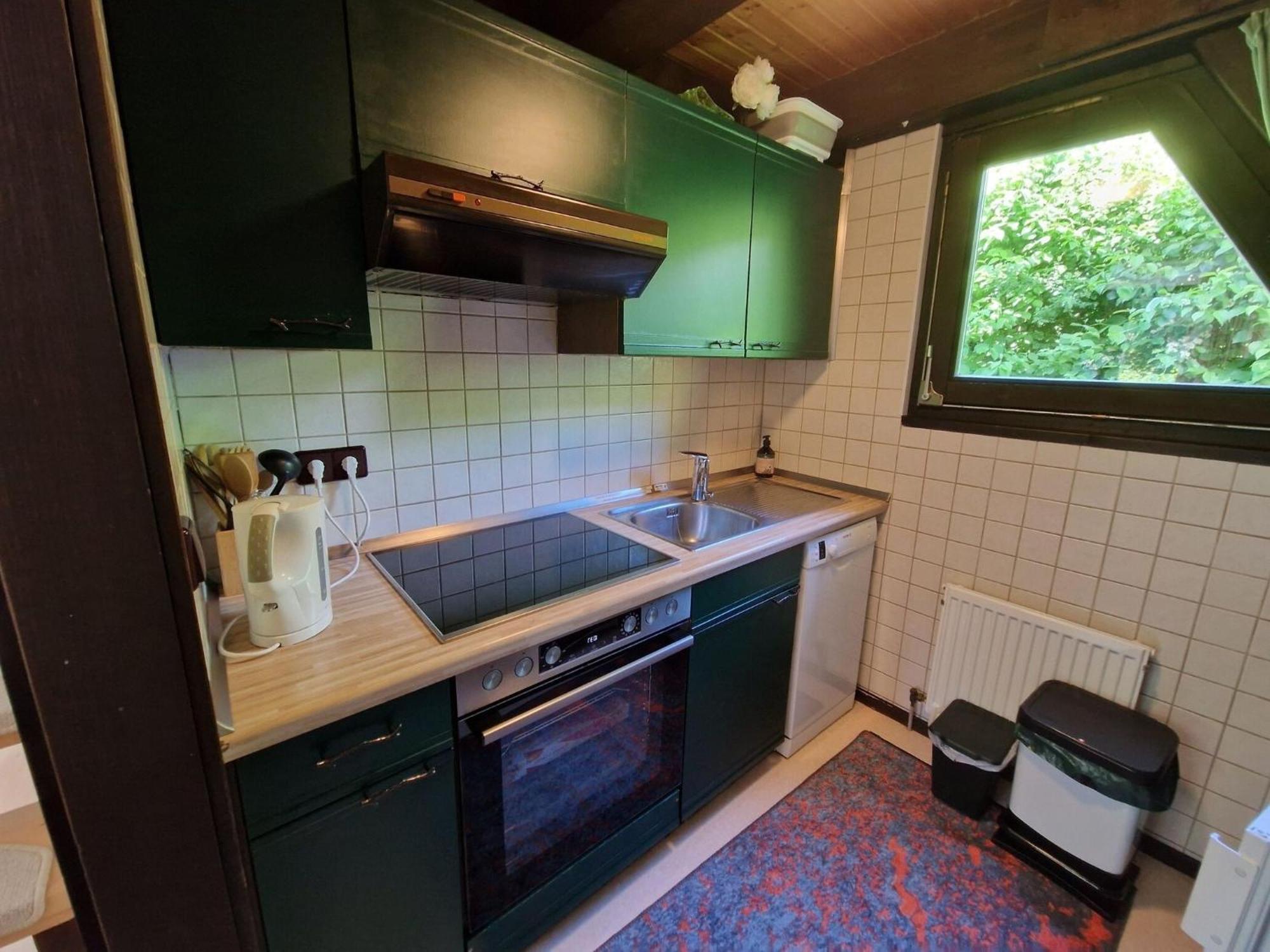 Wooden Bungalow With A Terrace, In A Wooded Area Villa Ronshausen Buitenkant foto